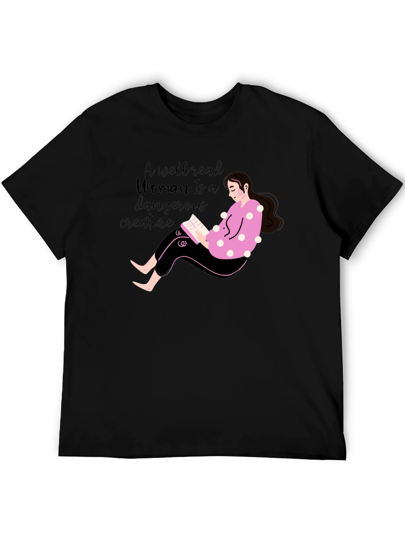 Well Read Woman Graphic Tee - Black