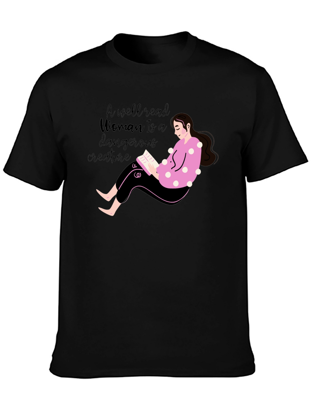 Well Read Woman Graphic Tee - Black