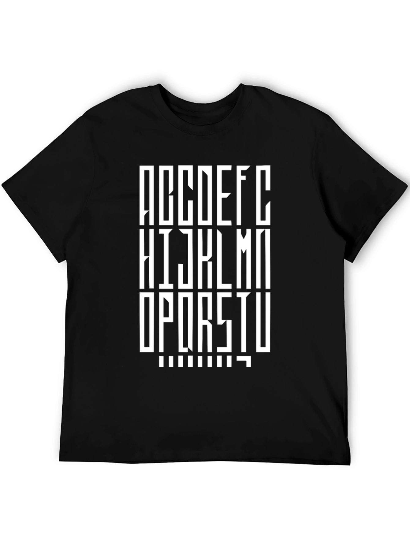 Alphabet Graphic Tee - Stylish Black Shirt