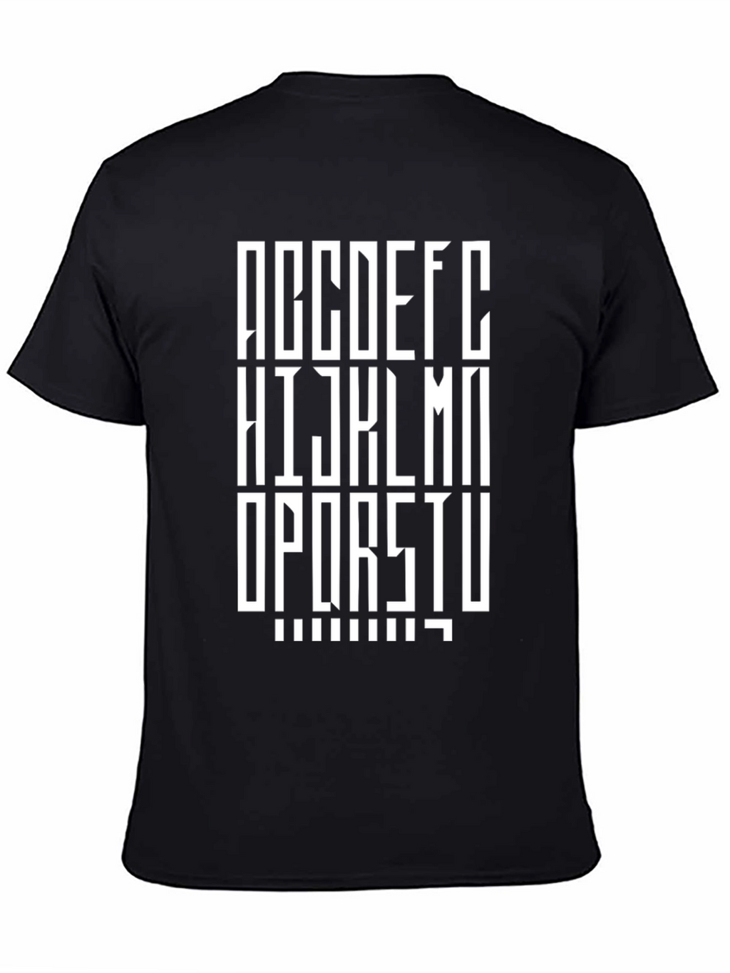 Alphabet Graphic Tee - Stylish Black Shirt