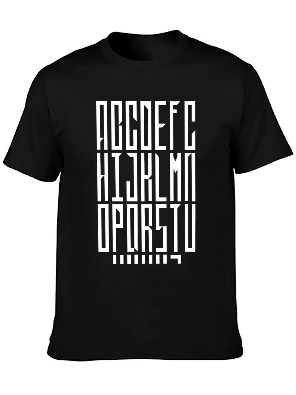 Alphabet Graphic Tee - Stylish Black Shirt
