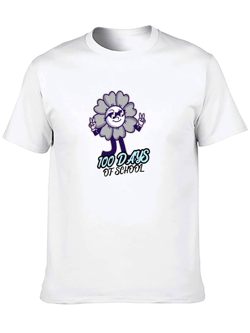 100 Days of School Flower Graphic Tee