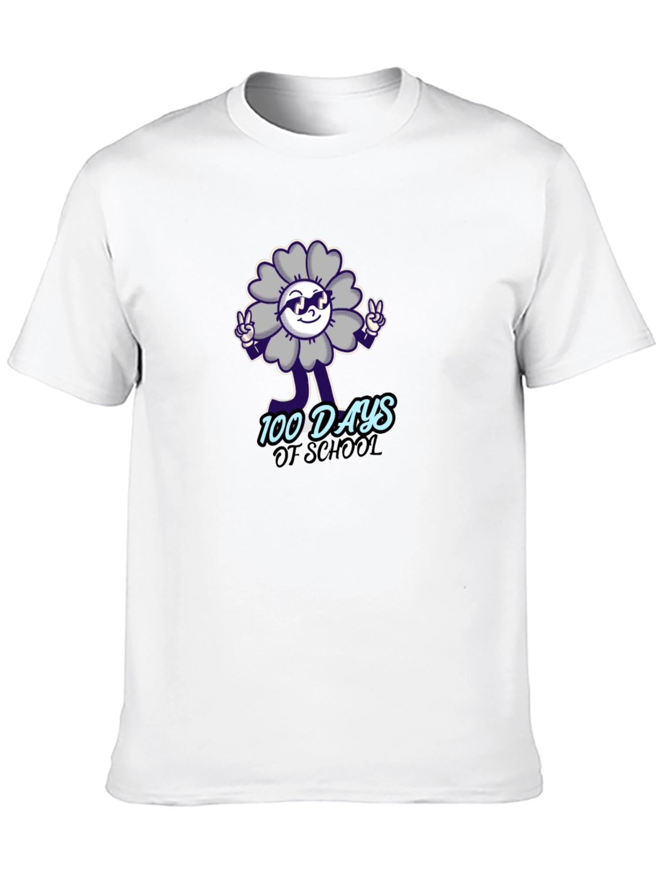 100 Days of School Flower Graphic Tee