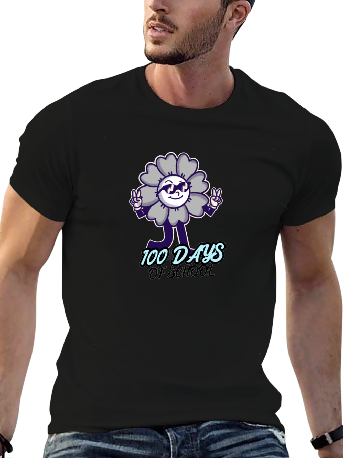100 Days of School Flower Graphic Tee