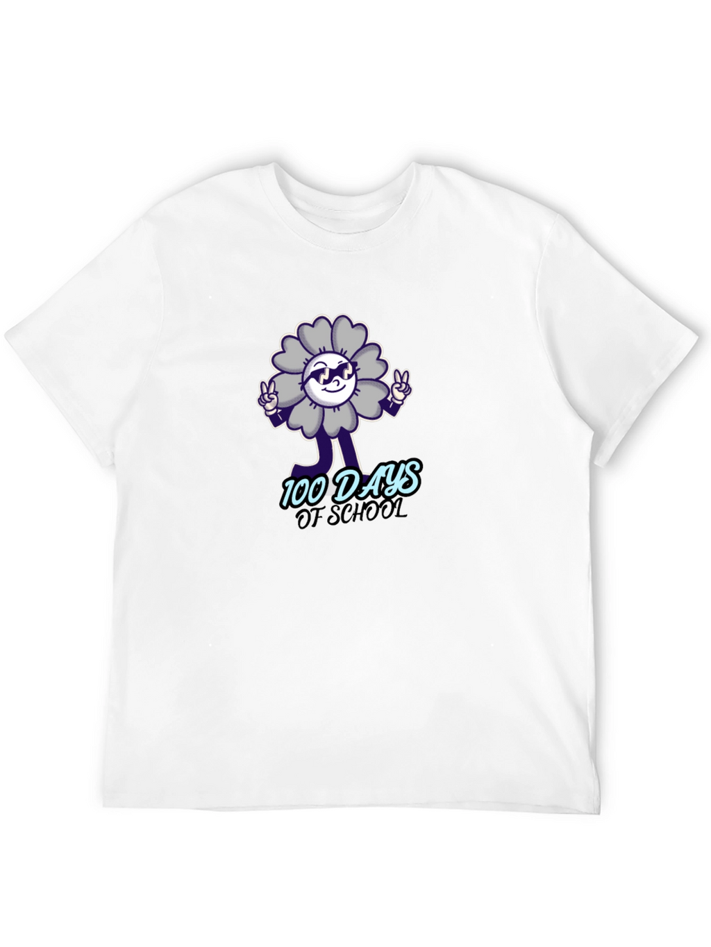 100 Days of School Flower Graphic Tee