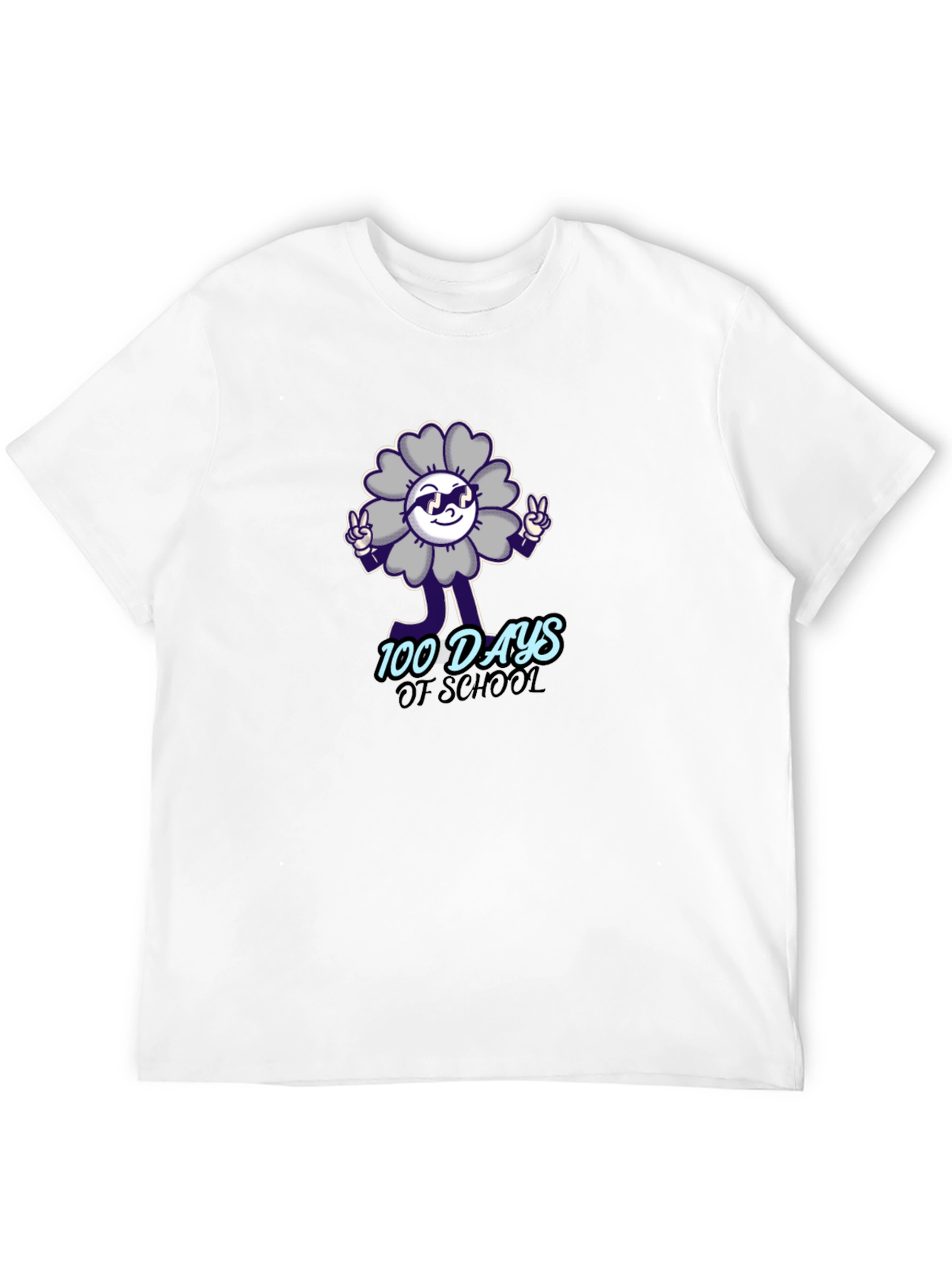 100 Days of School Flower Graphic Tee