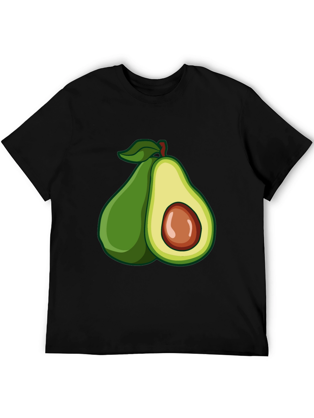 Avocado Graphic Black T-Shirt