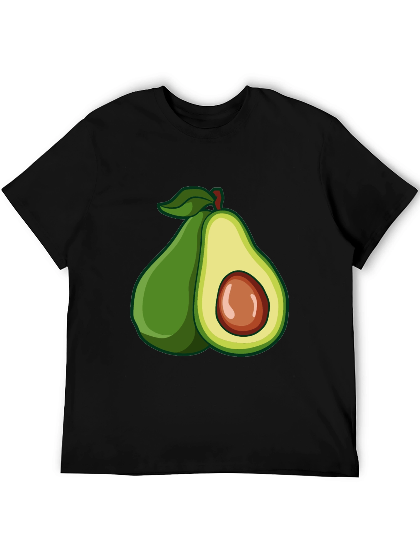 Avocado Graphic Black T-Shirt