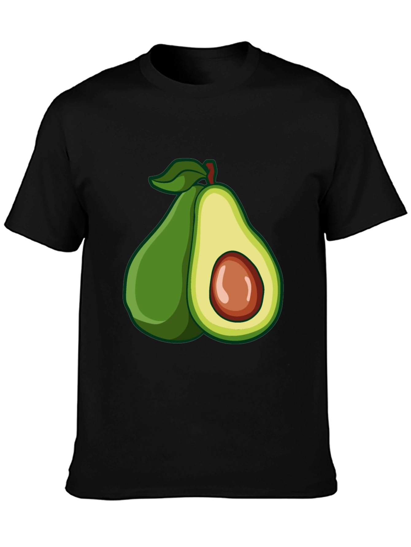 Avocado Graphic Black T-Shirt