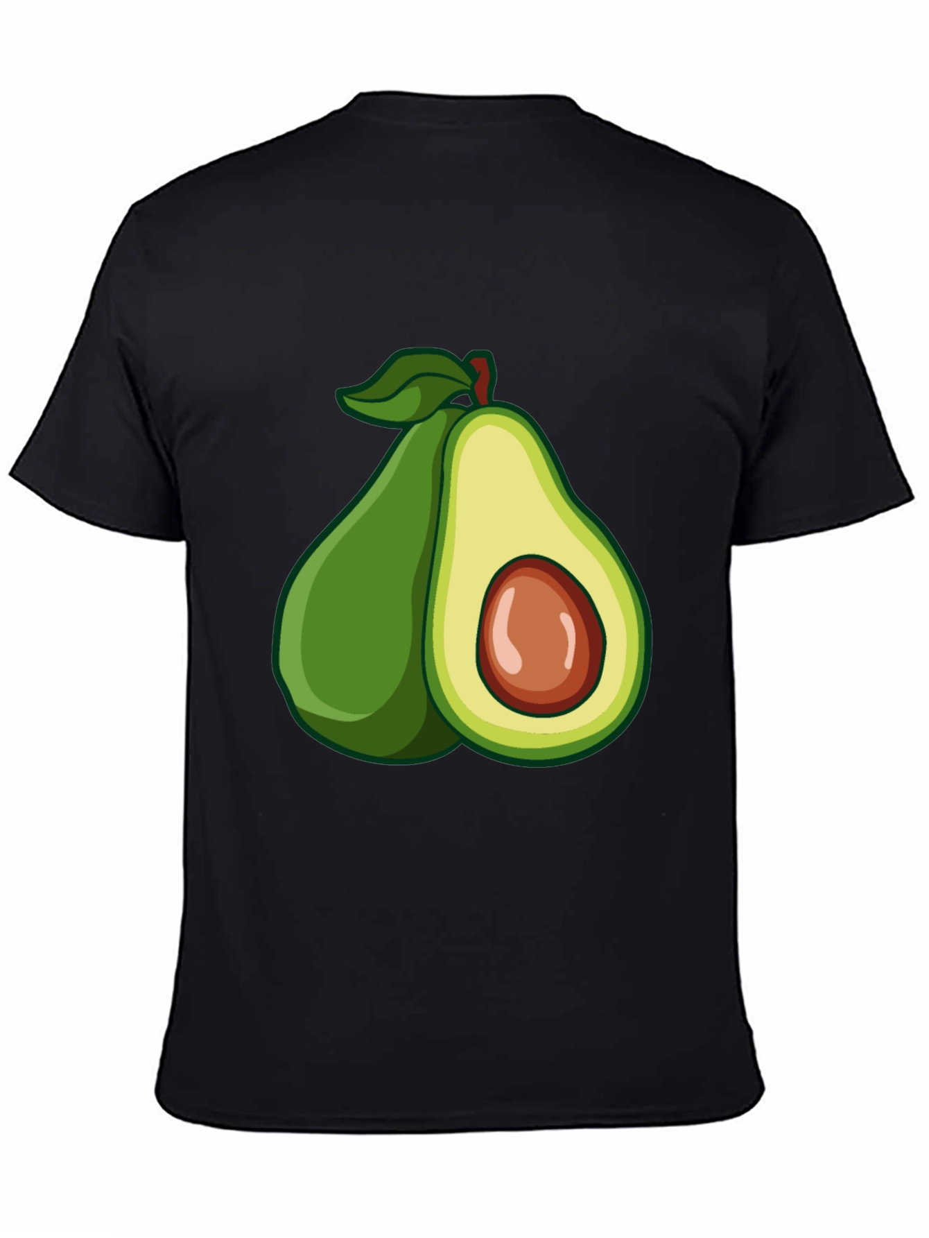 Avocado Graphic Black T-Shirt