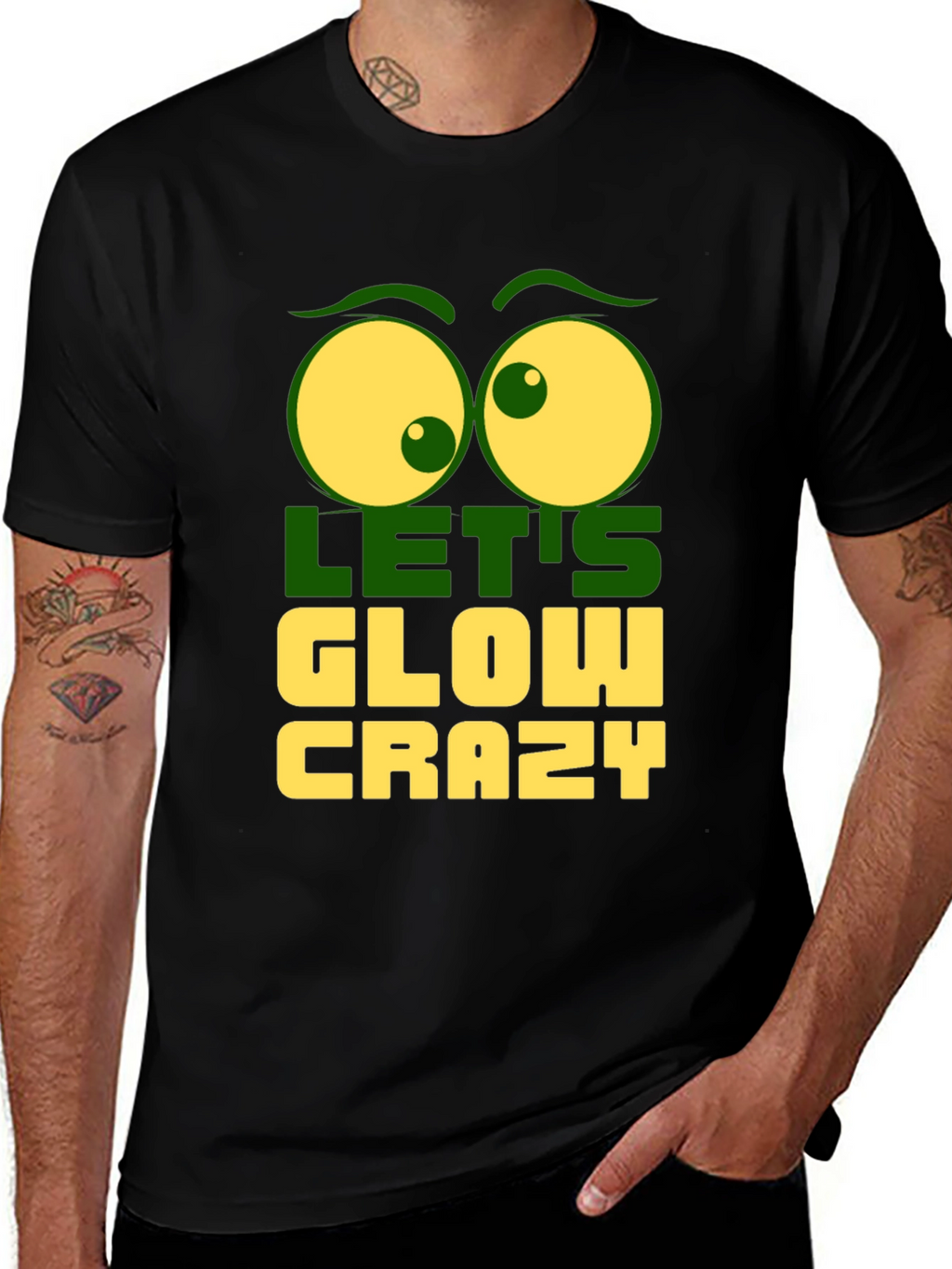 Lets Glow Crazy Graphic Tee - Fun Novelty T-Shirt