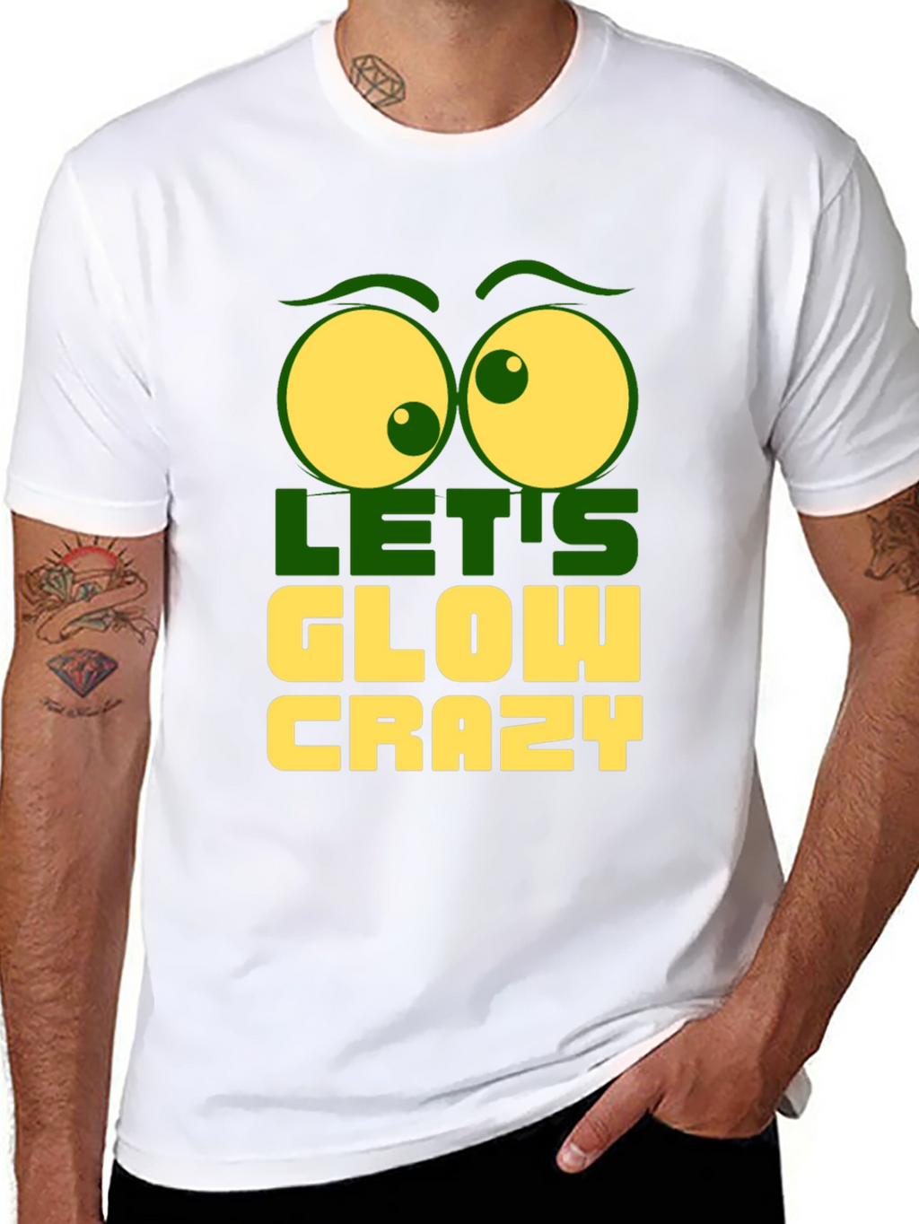 Lets Glow Crazy Graphic Tee - Fun Novelty T-Shirt