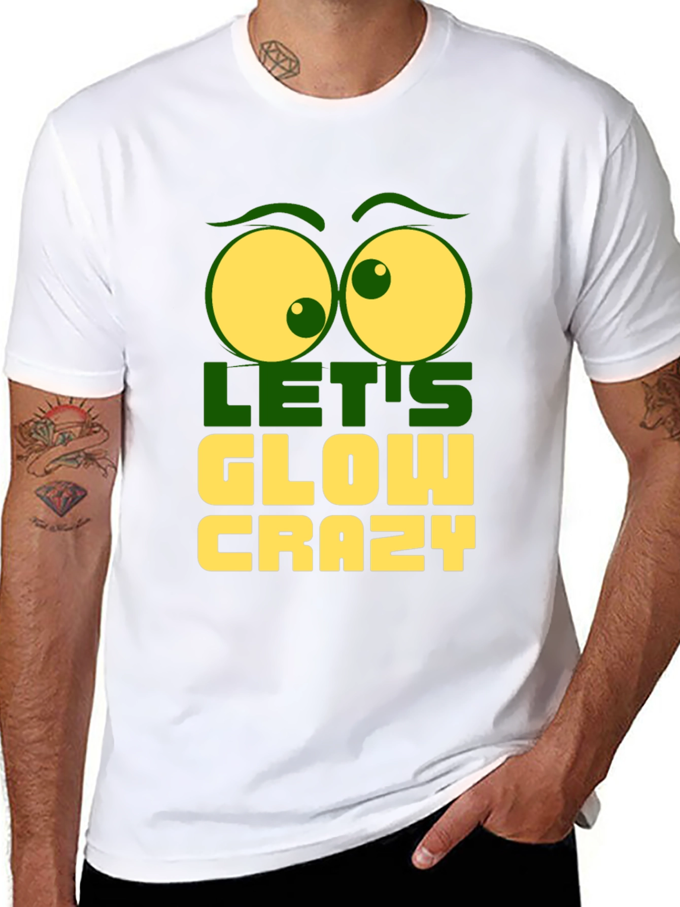 Lets Glow Crazy Graphic Tee - Fun Novelty T-Shirt