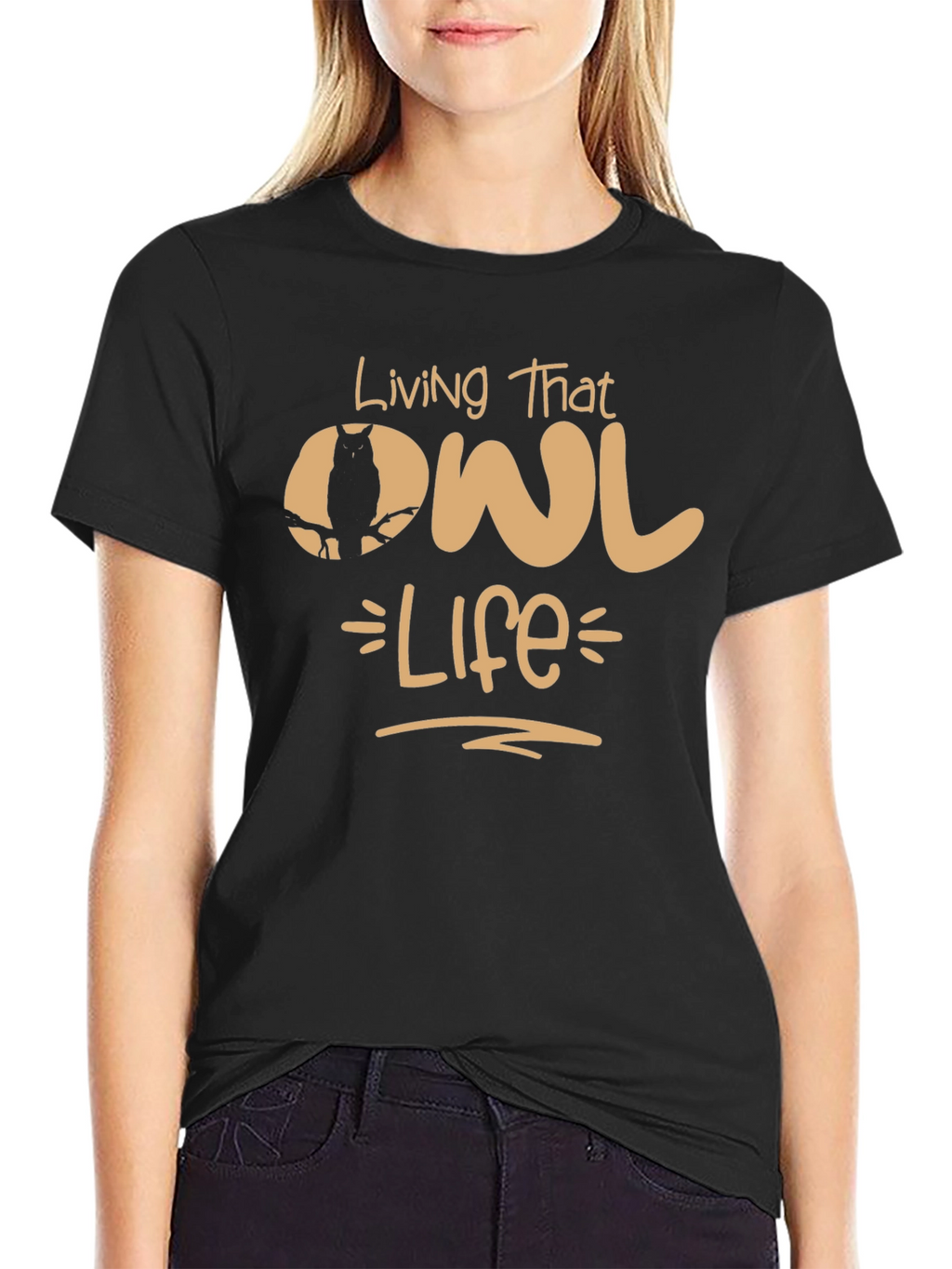 Living That Owl Life Graphic T-Shirt