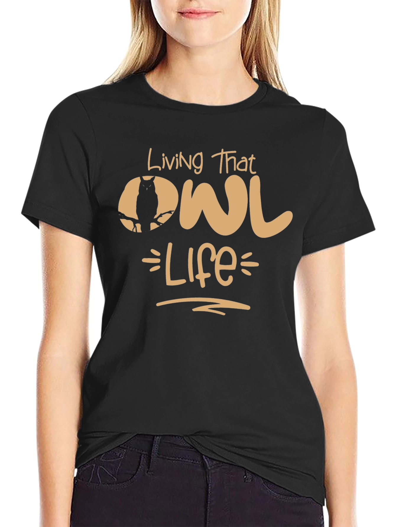 Living That Owl Life Graphic T-Shirt