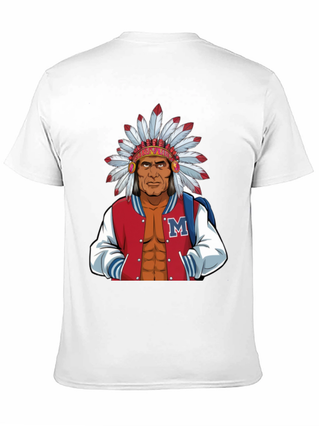 Indian Chief Varsity Jacket Graphic T-Shirt