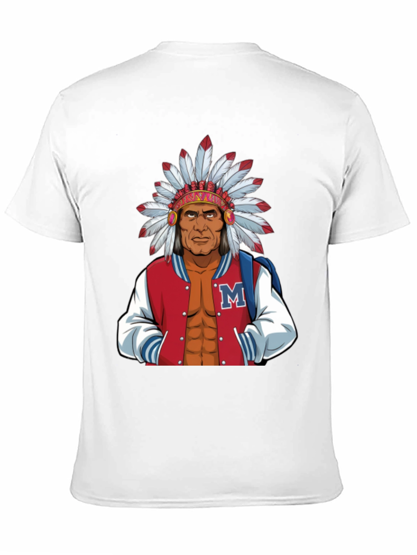Indian Chief Varsity Jacket Graphic T-Shirt