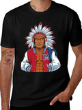 Indian Chief Varsity Jacket Graphic T-Shirt