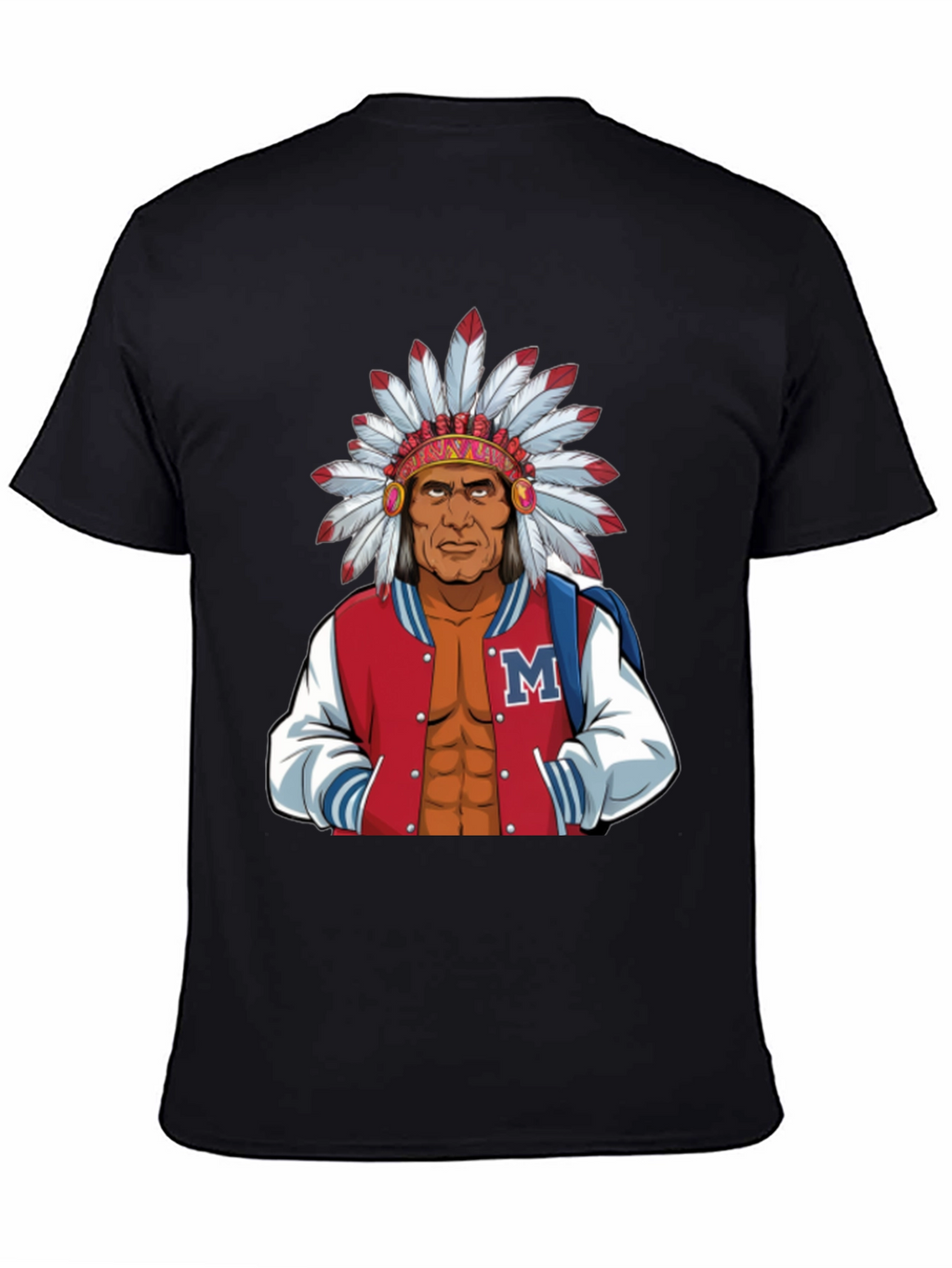 Indian Chief Varsity Jacket Graphic T-Shirt