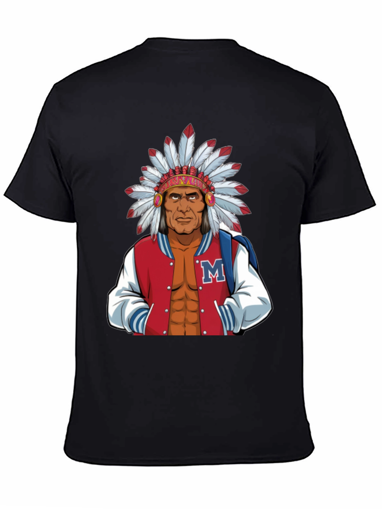 Indian Chief Varsity Jacket Graphic T-Shirt