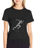 Mens Black Runner Graphic T-Shirt