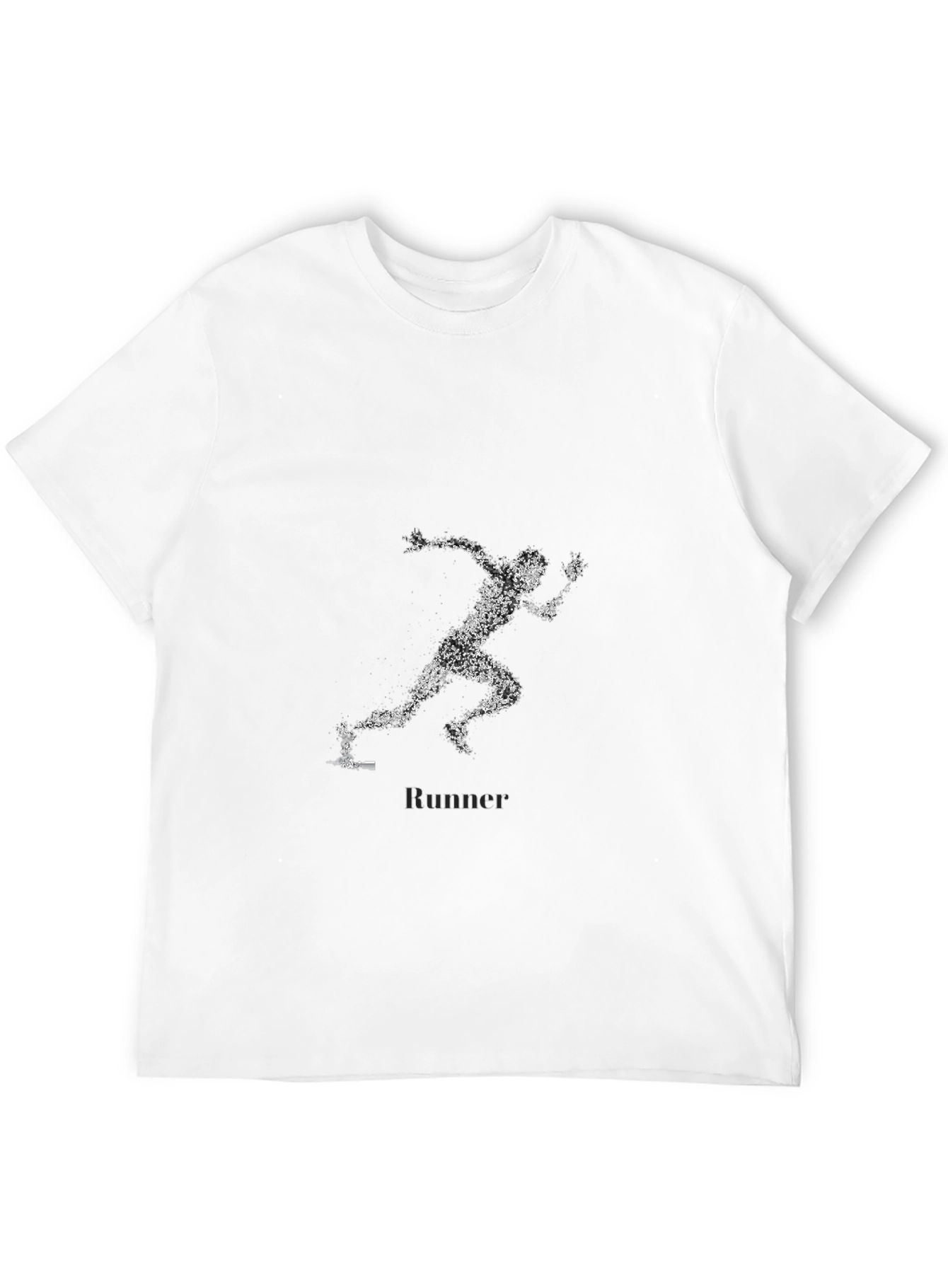 Mens Black Runner Graphic T-Shirt
