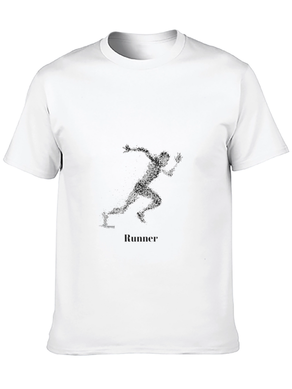 Mens Black Runner Graphic T-Shirt