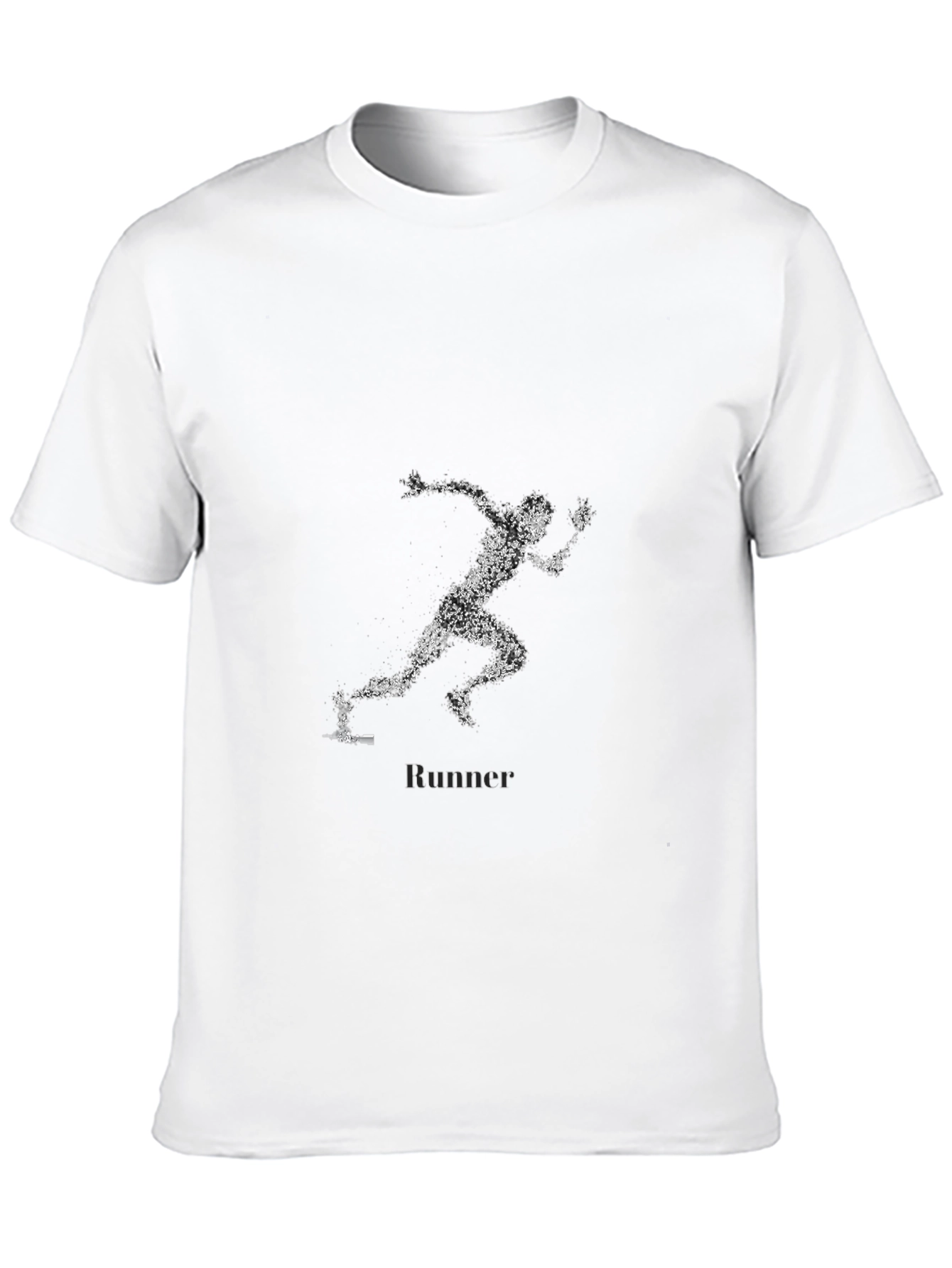 Mens Black Runner Graphic T-Shirt