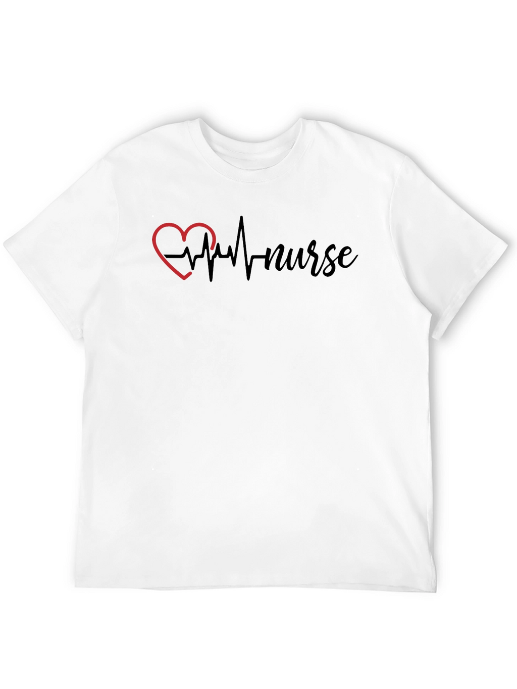 Nurse Heartbeat Graphic Tee - Black