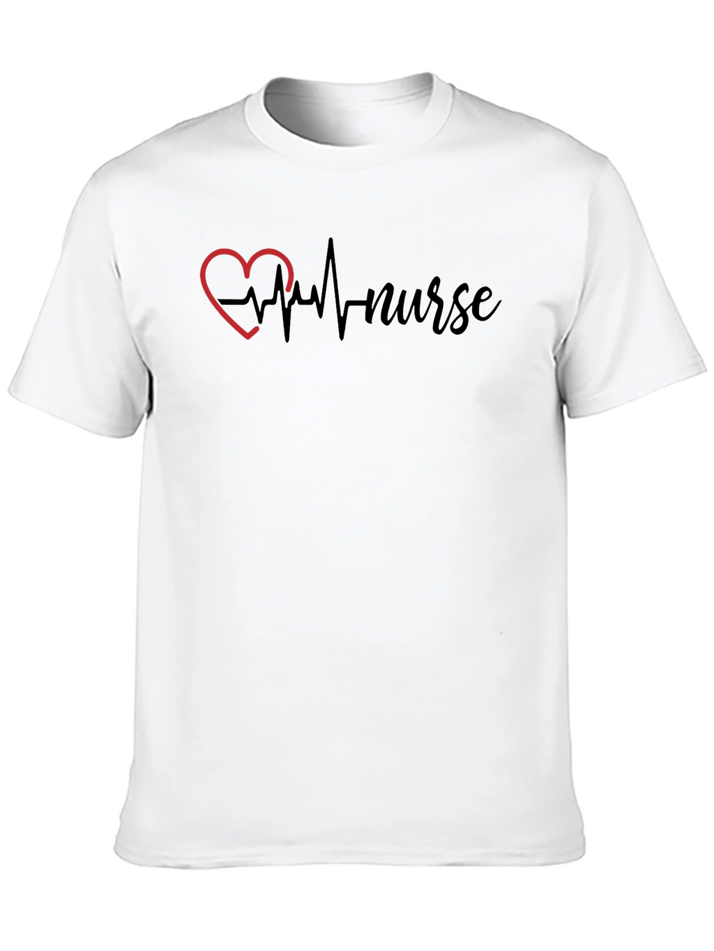 Nurse Heartbeat Graphic Tee - Black