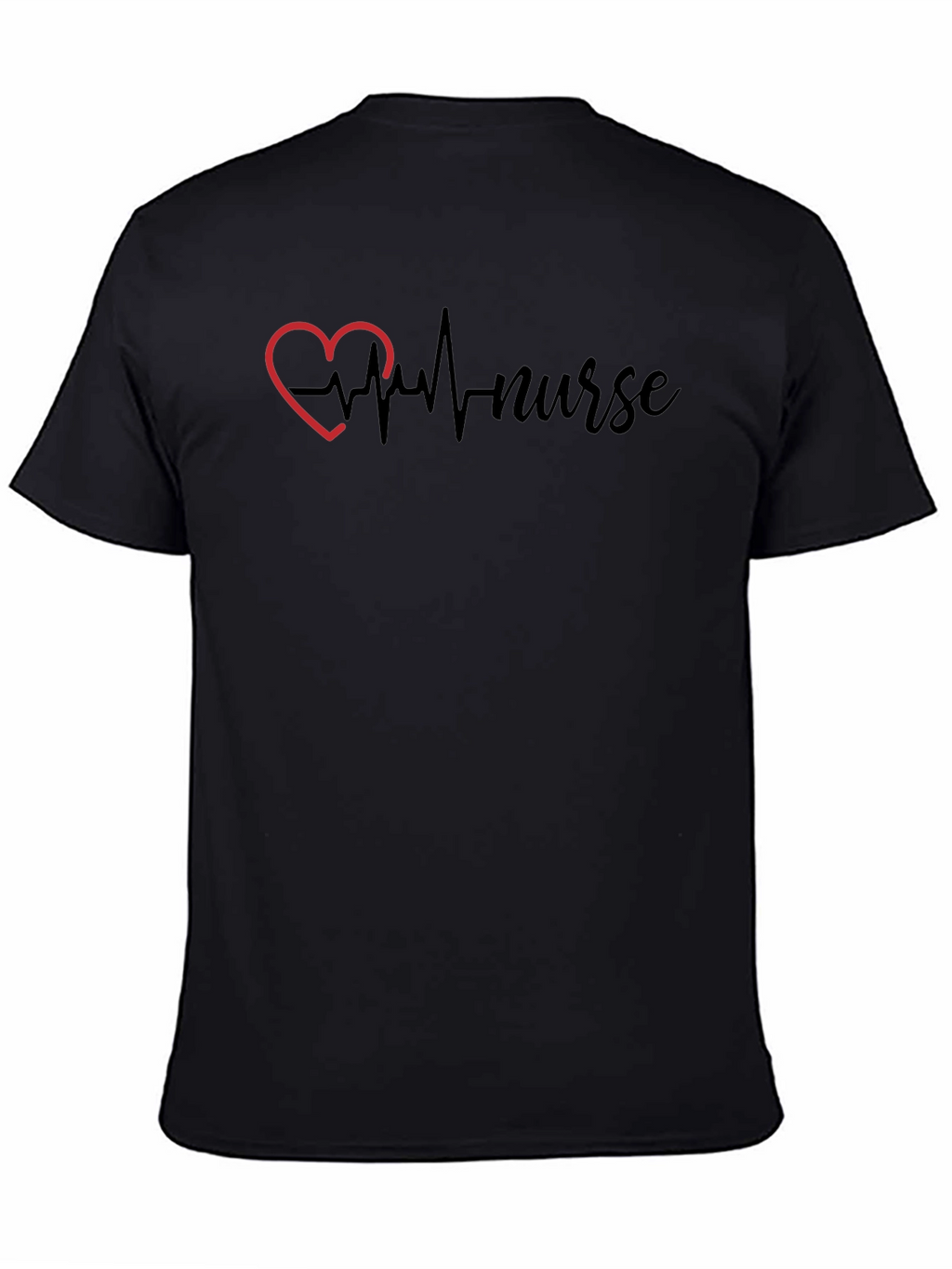 Nurse Heartbeat Graphic Tee - Black