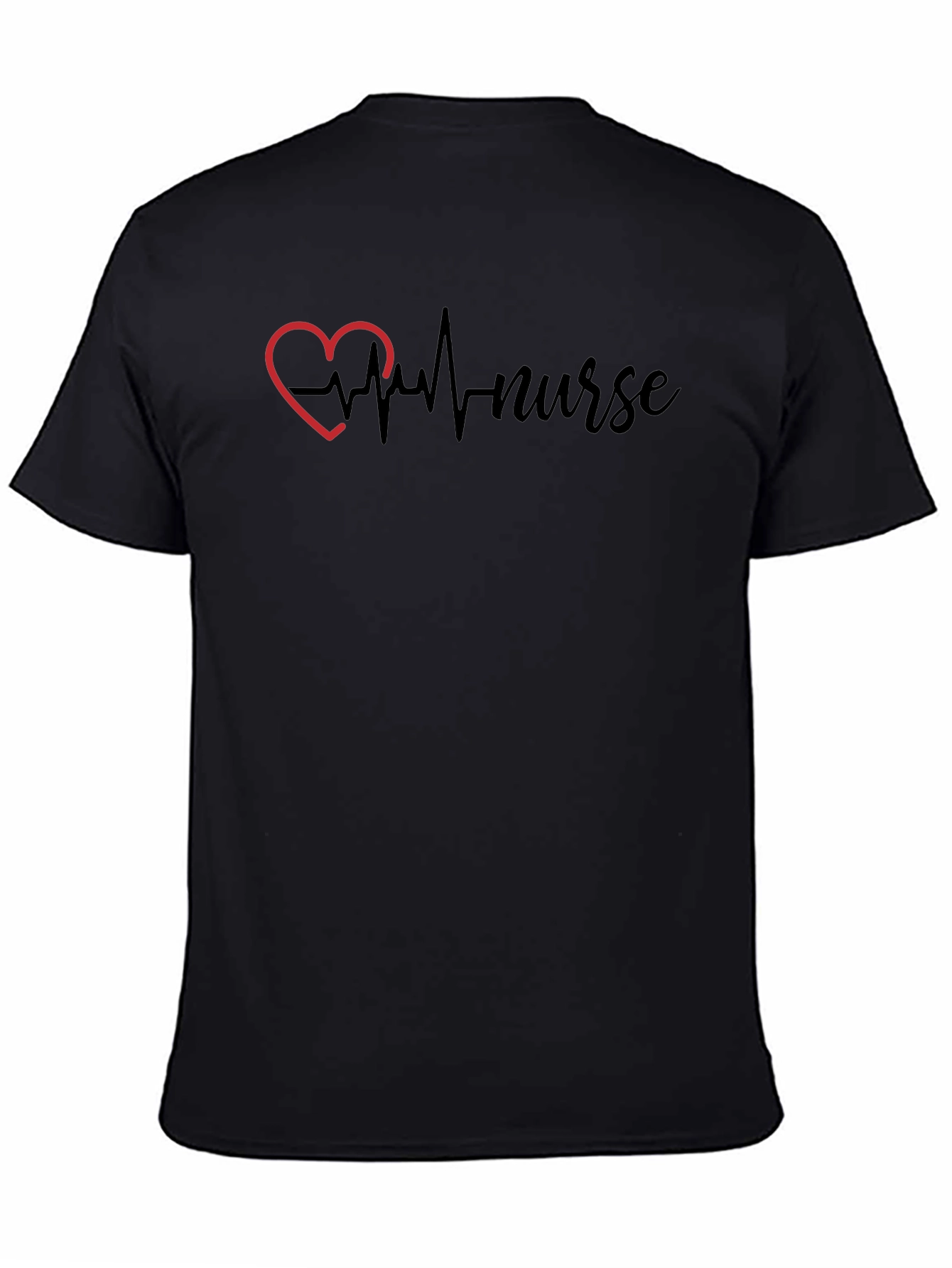 Nurse Heartbeat Graphic Tee - Black