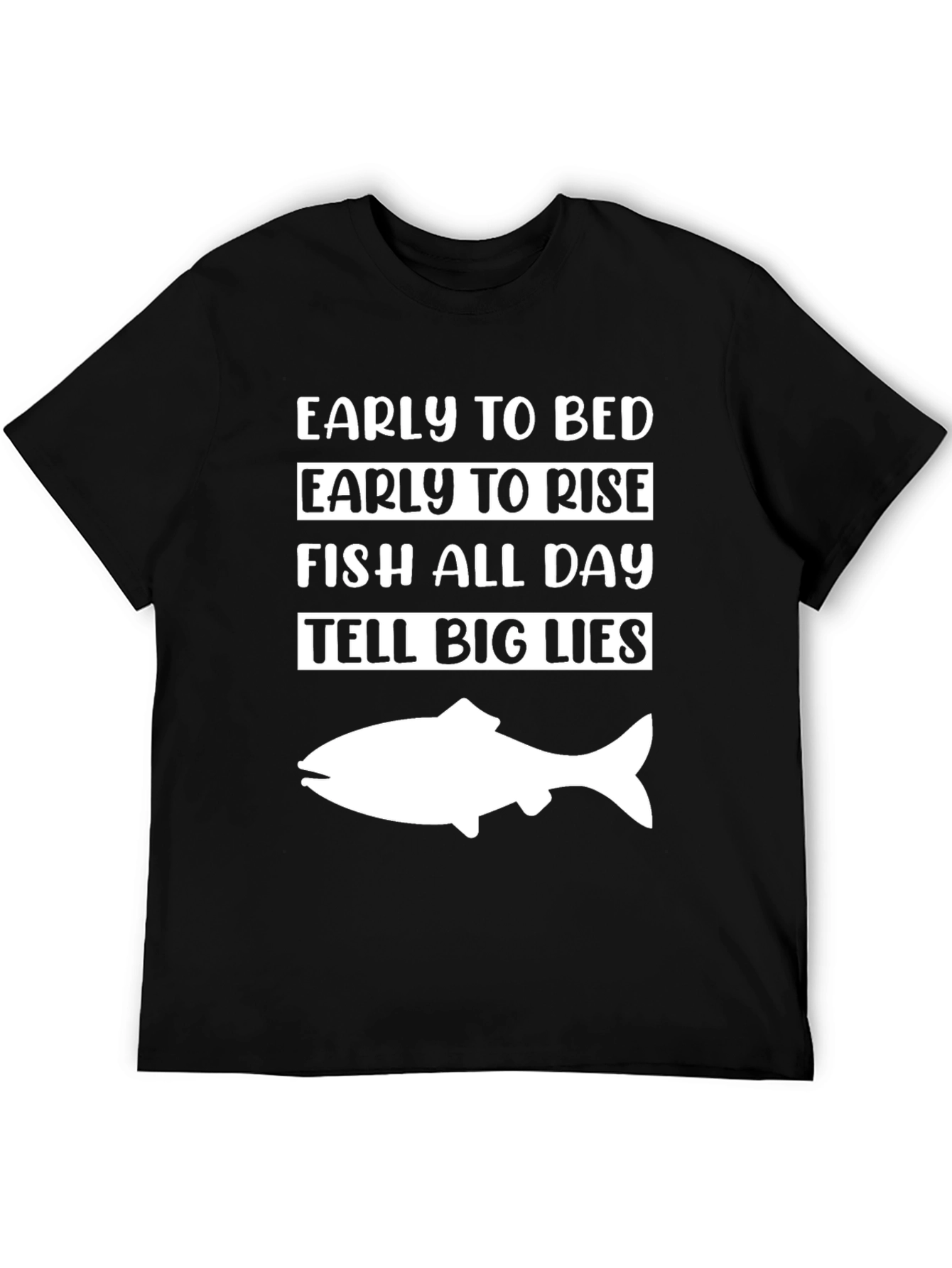 Early to Bed Fish All Day Tee