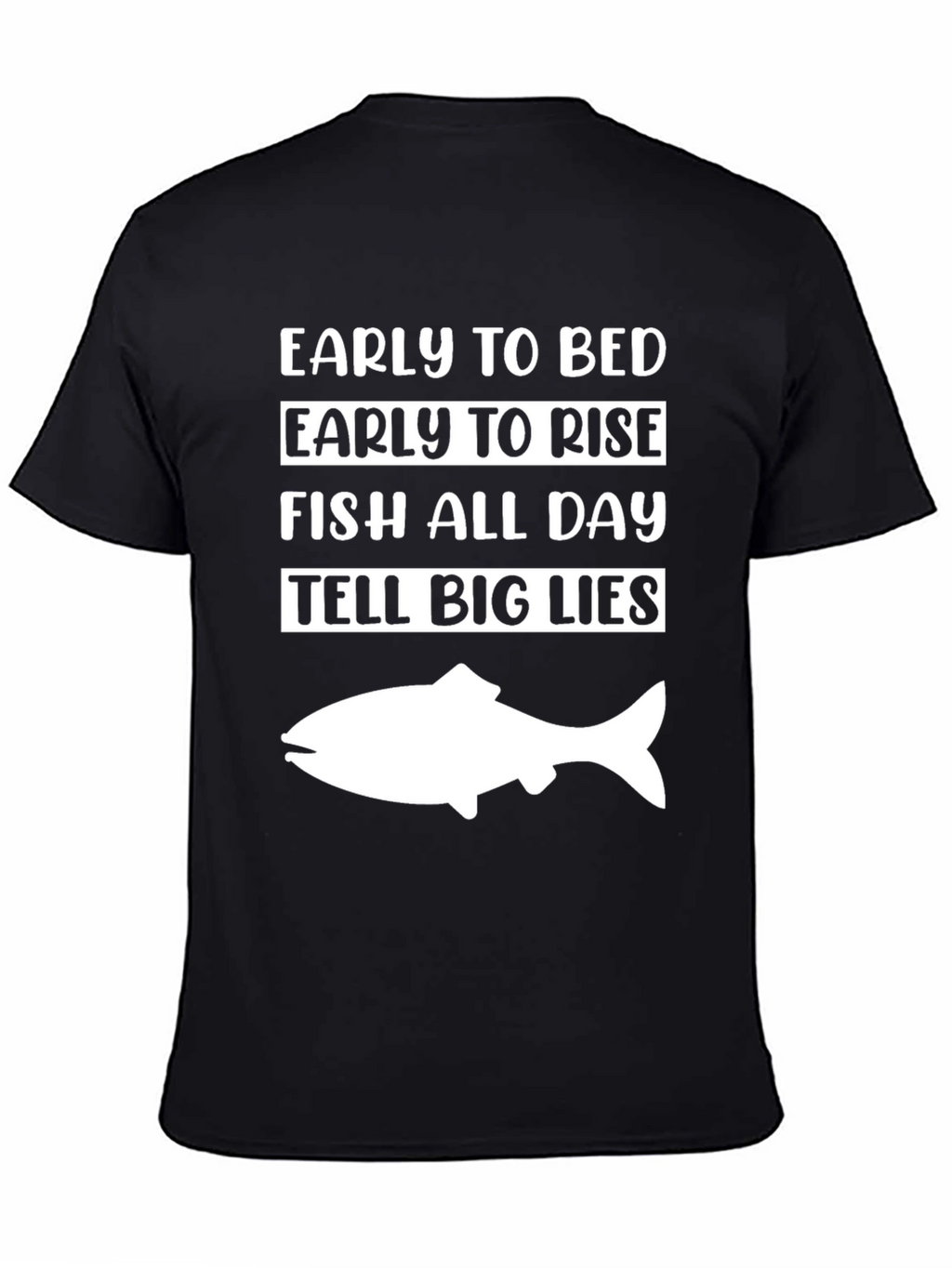 Early to Bed Fish All Day Tee