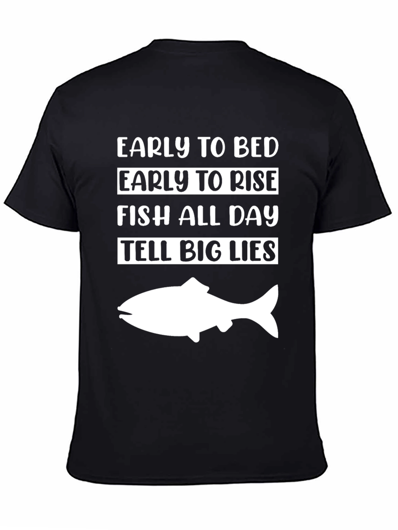 Early to Bed Fish All Day Tee