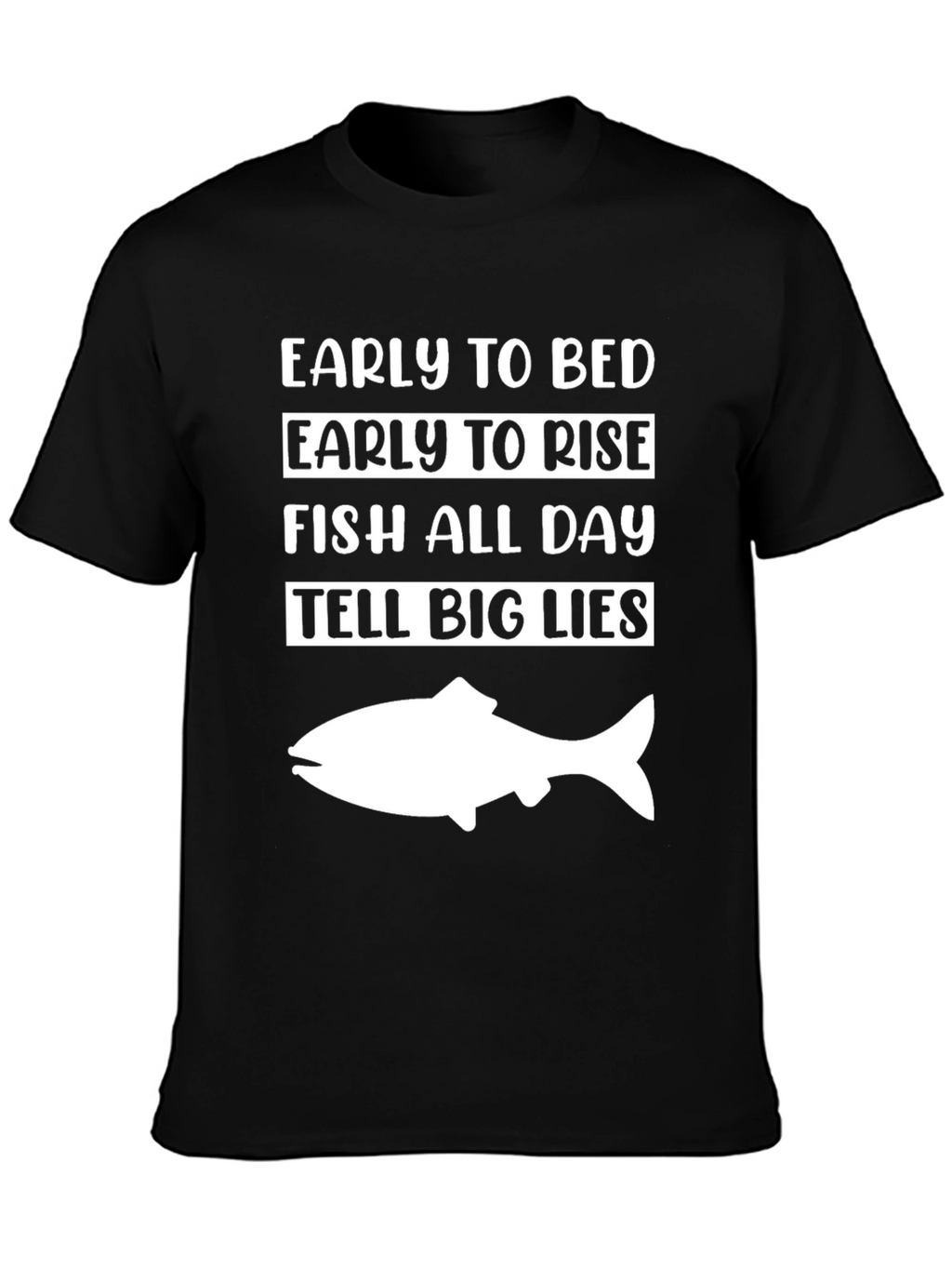 Early to Bed Fish All Day Tee