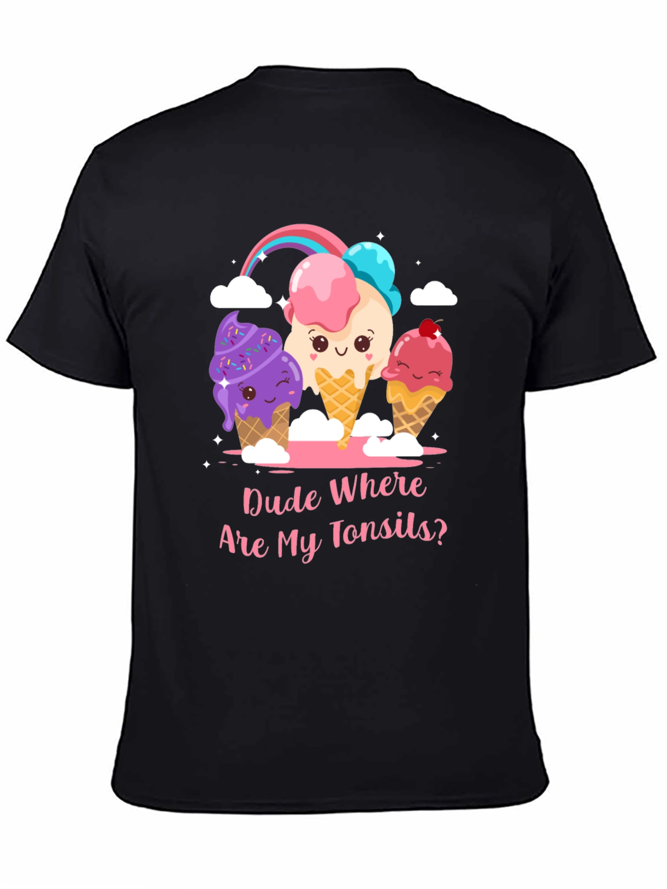 Dude Where Are My Tonsils? Ice Cream Graphic Tee