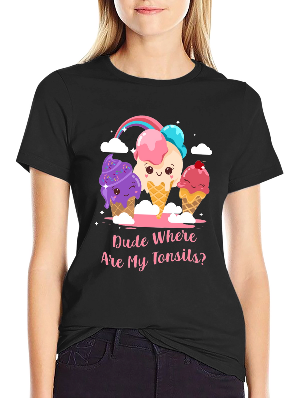 Dude Where Are My Tonsils? Ice Cream Graphic Tee