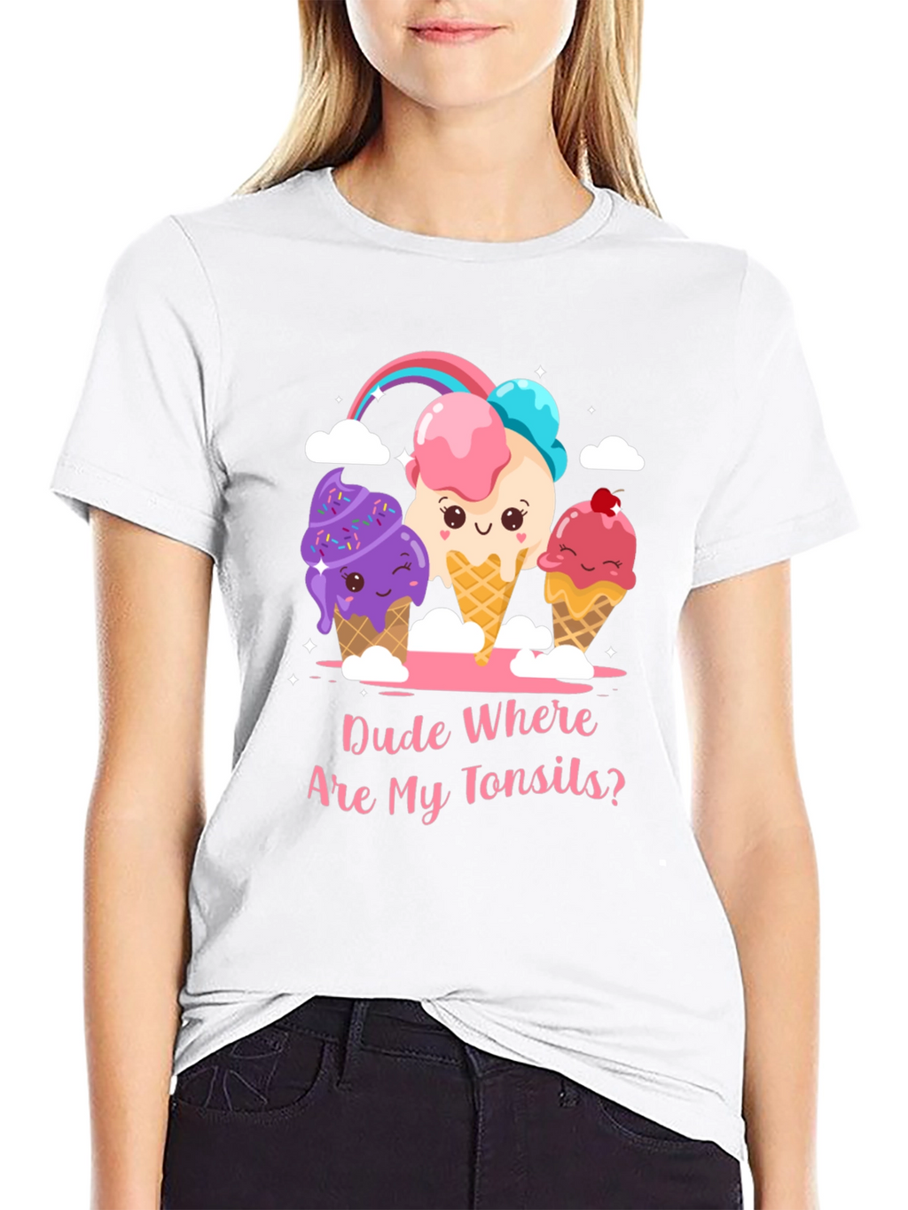 Dude Where Are My Tonsils? Ice Cream Graphic Tee