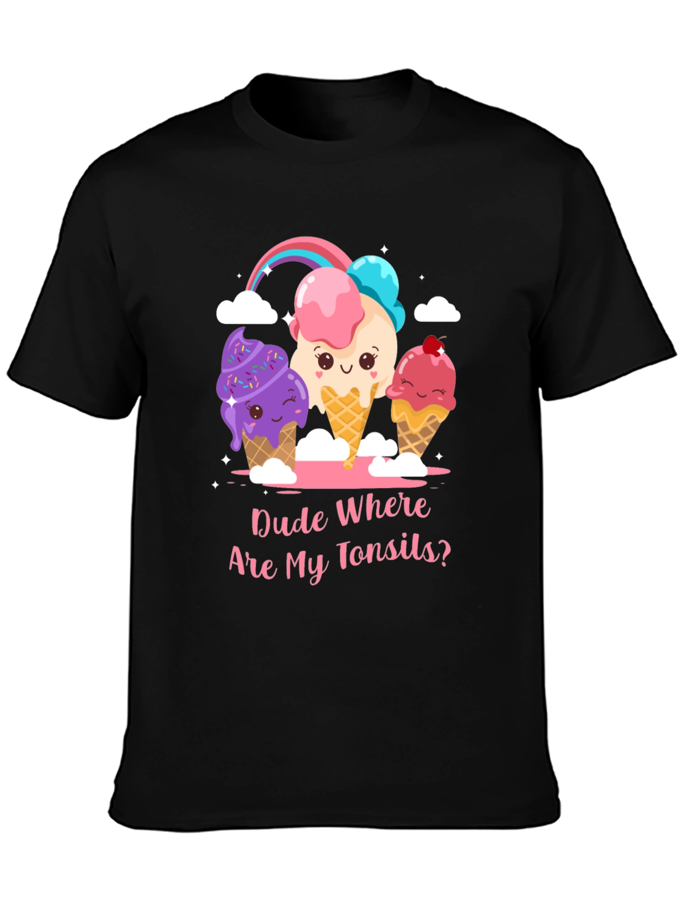 Dude Where Are My Tonsils? Ice Cream Graphic Tee