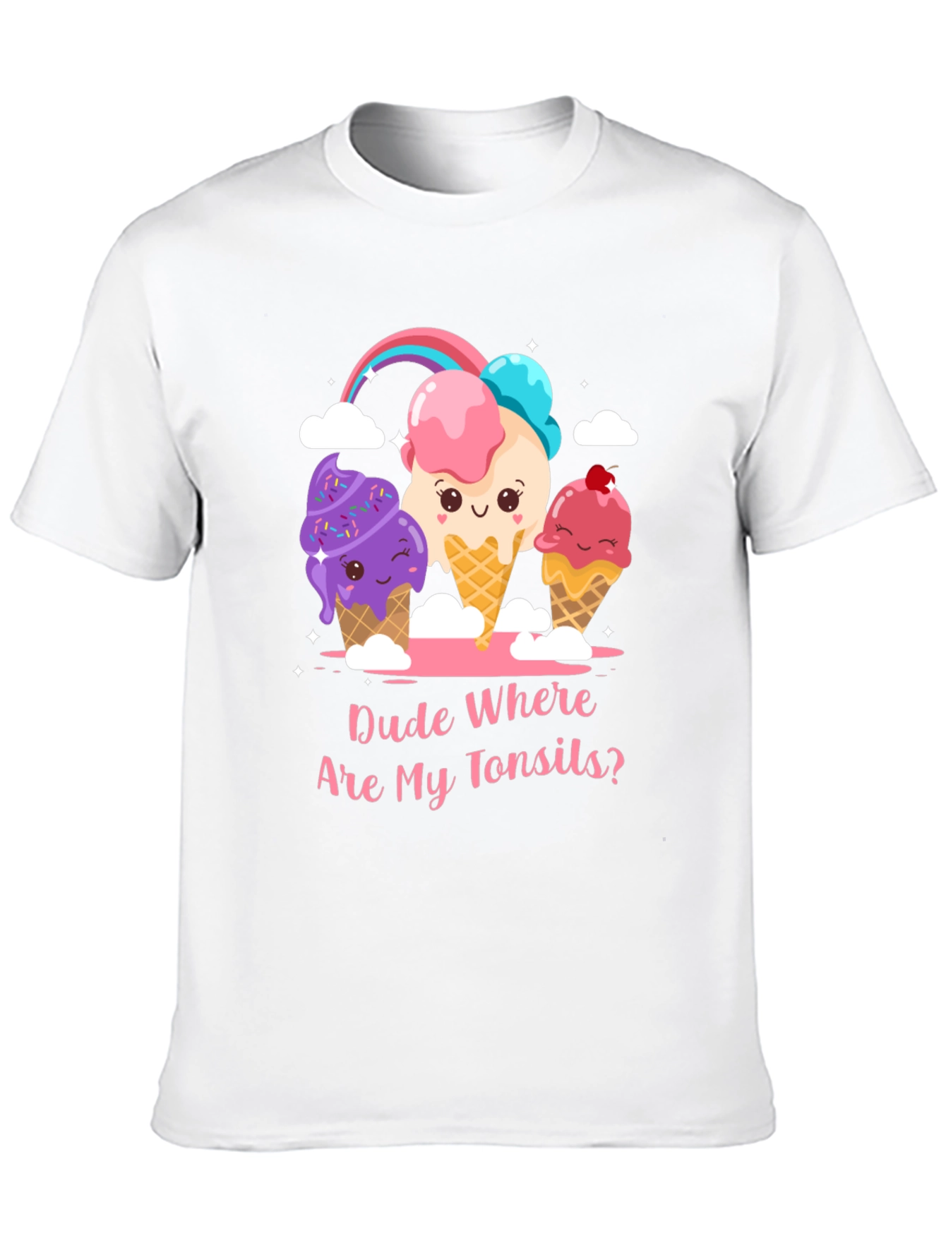 Dude Where Are My Tonsils? Ice Cream Graphic Tee