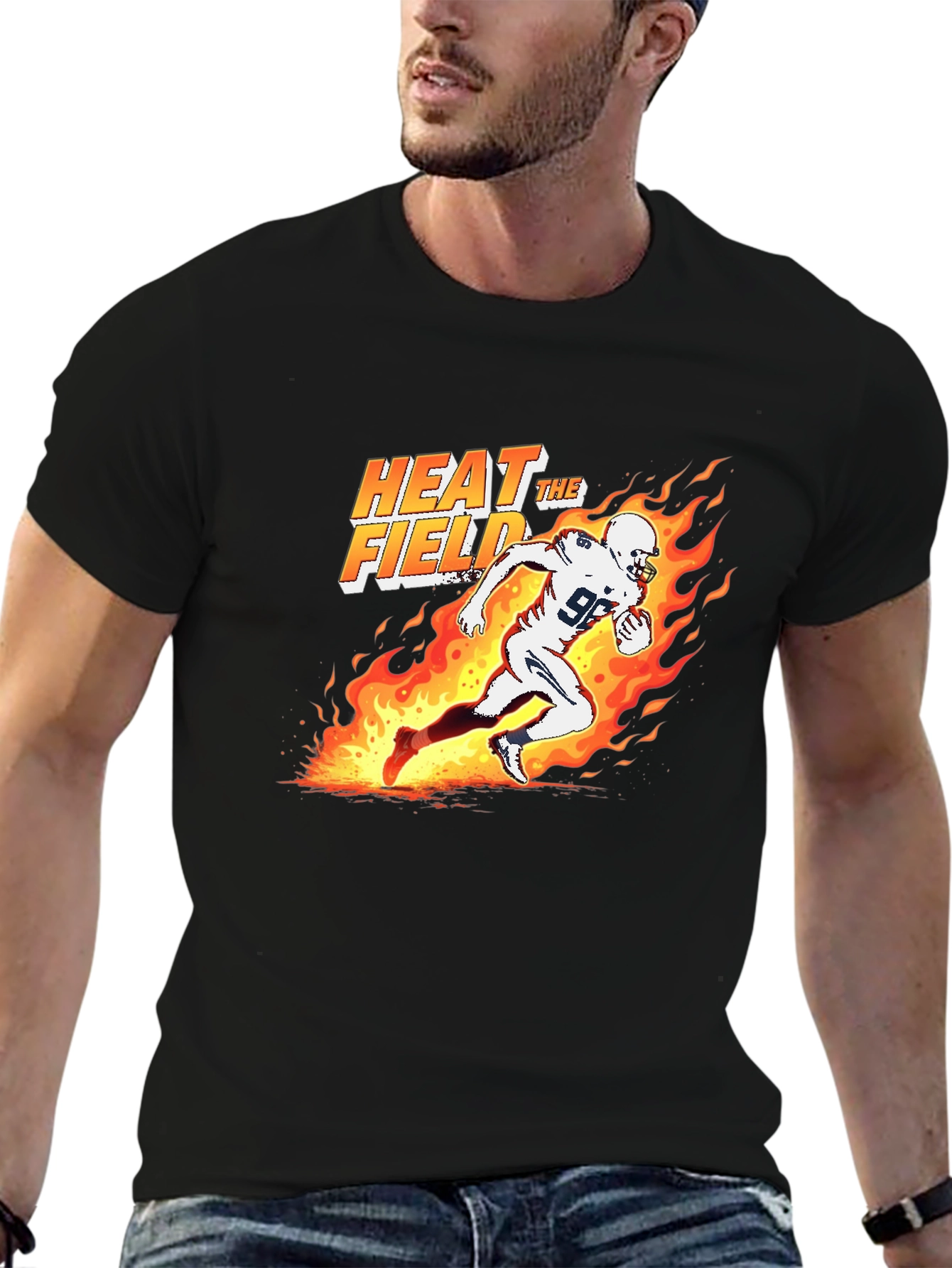 Heat the Field Football Graphic T-Shirt