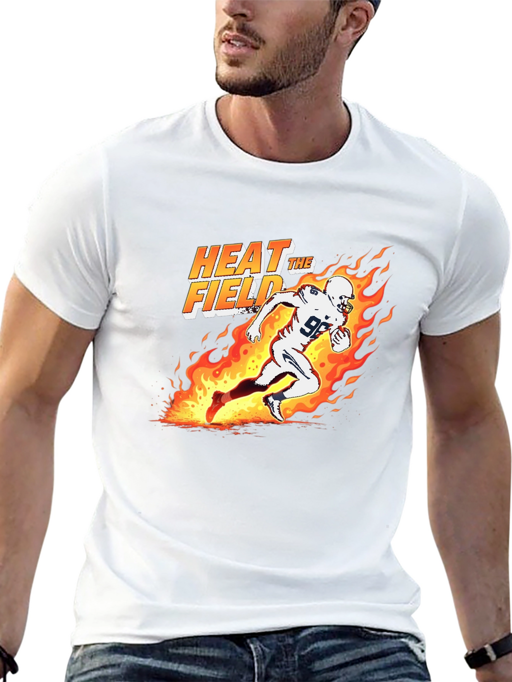 Heat the Field Football Graphic T-Shirt