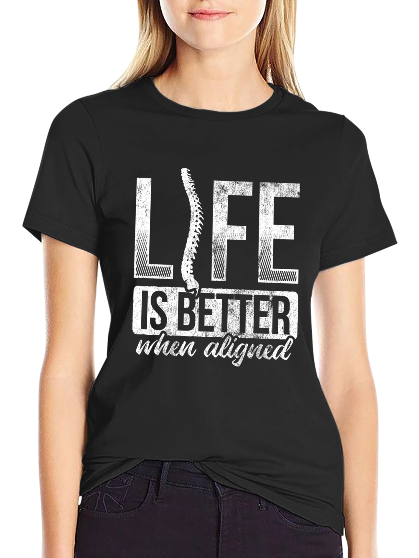 Life is Better Aligned T-Shirt - Chiropractic Tee