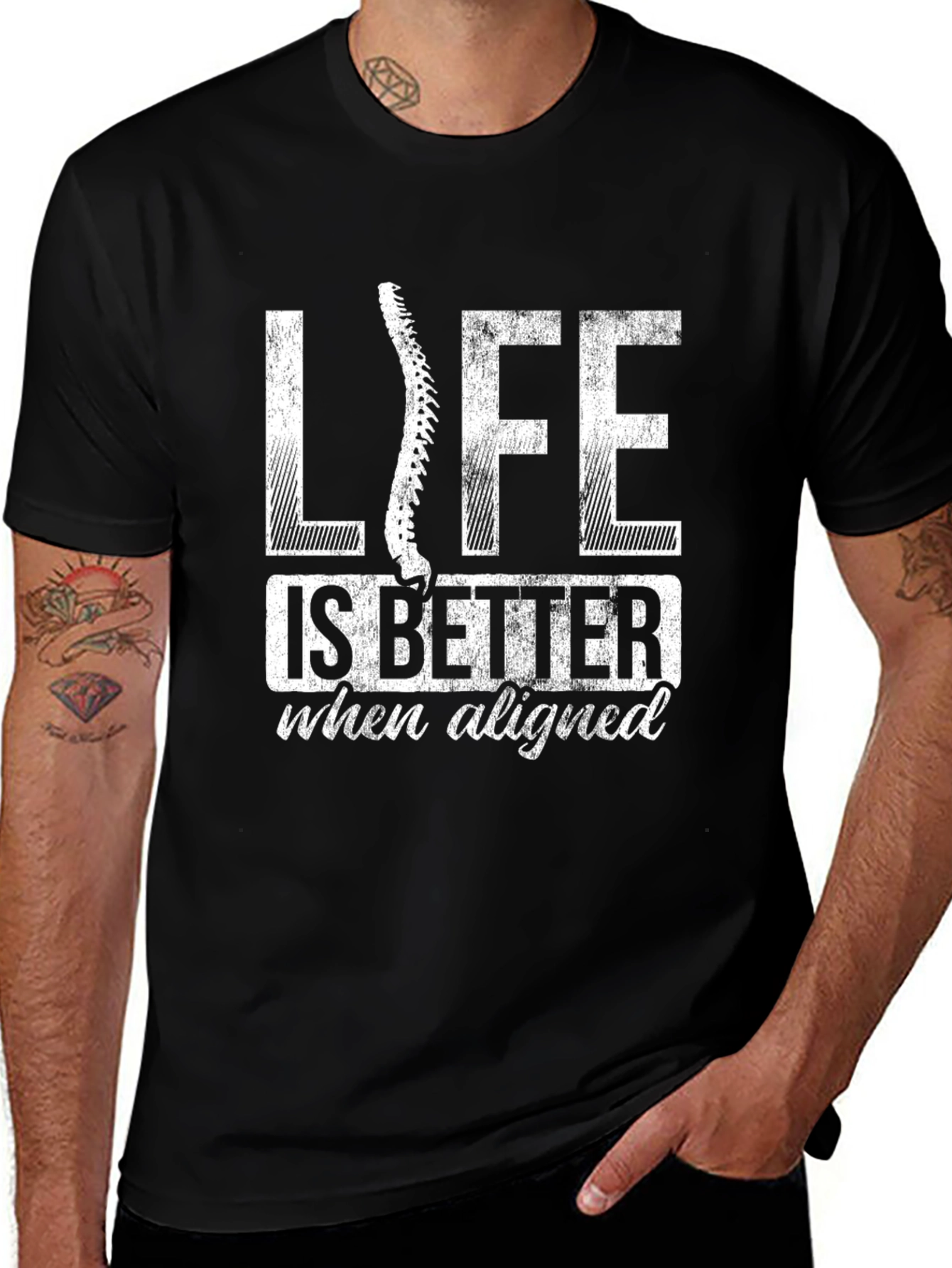 Life is Better Aligned T-Shirt - Chiropractic Tee
