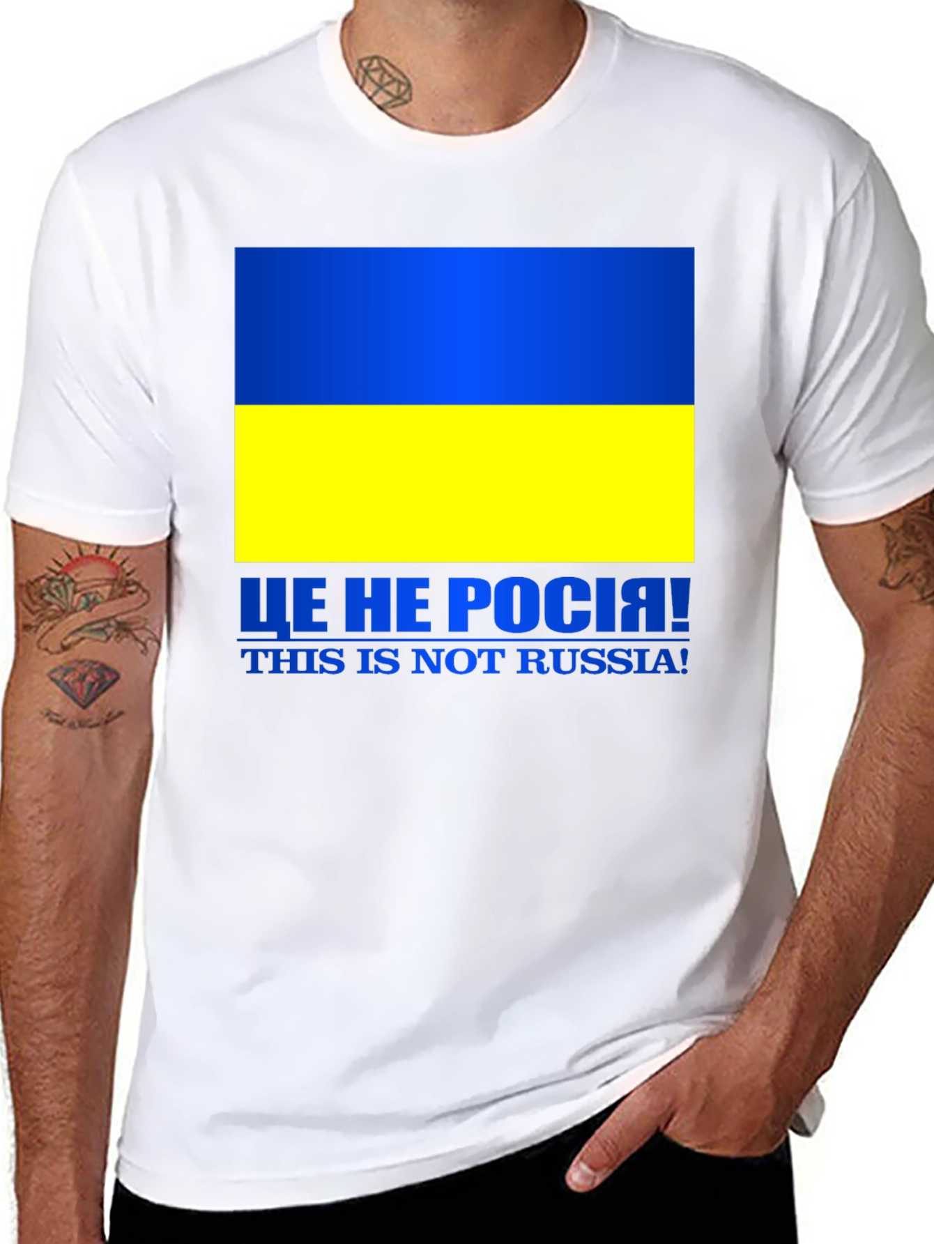 Ukraine Flag Not Russia T-Shirt