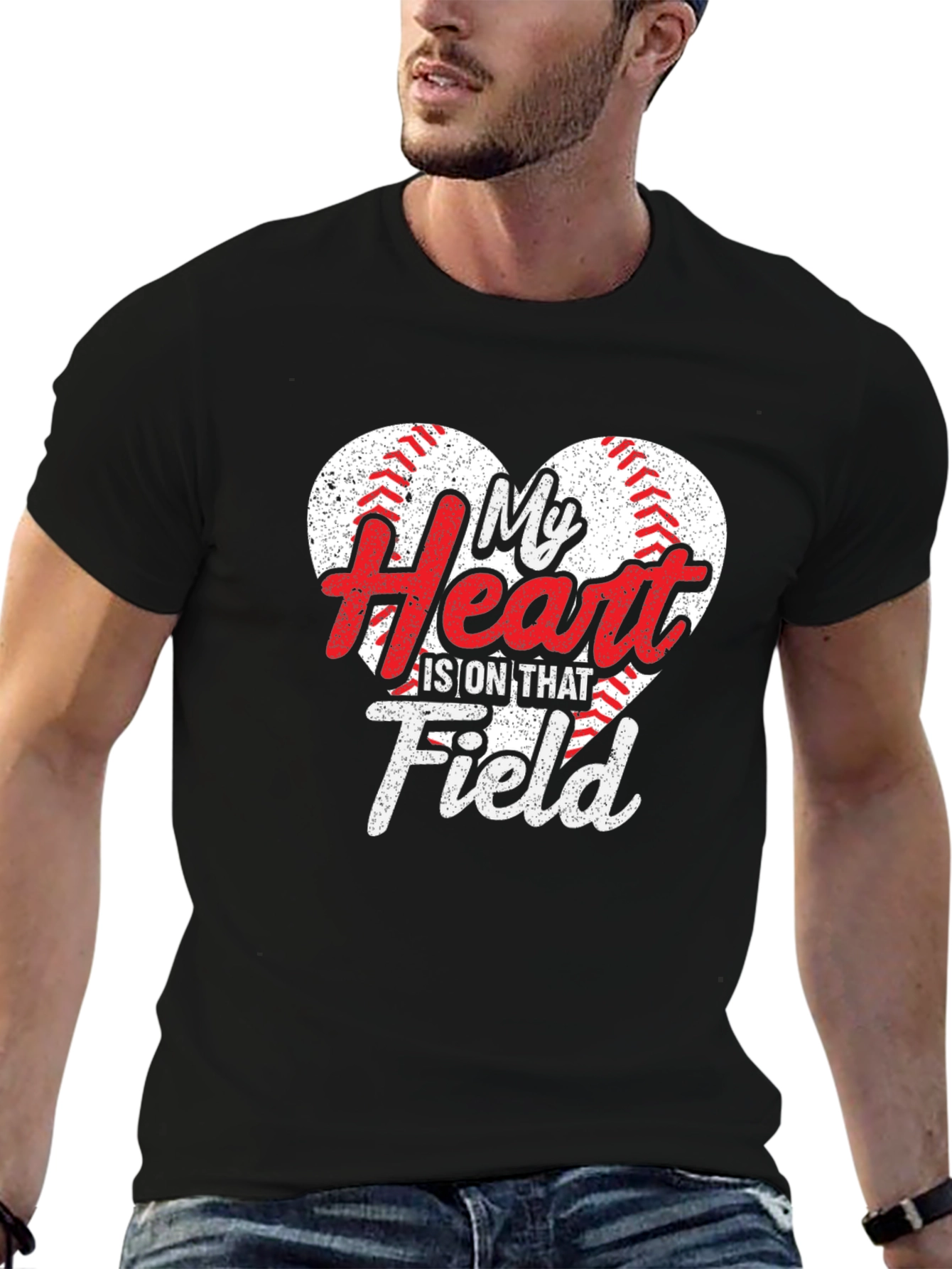 My Heart Is On That Field Baseball T-Shirt