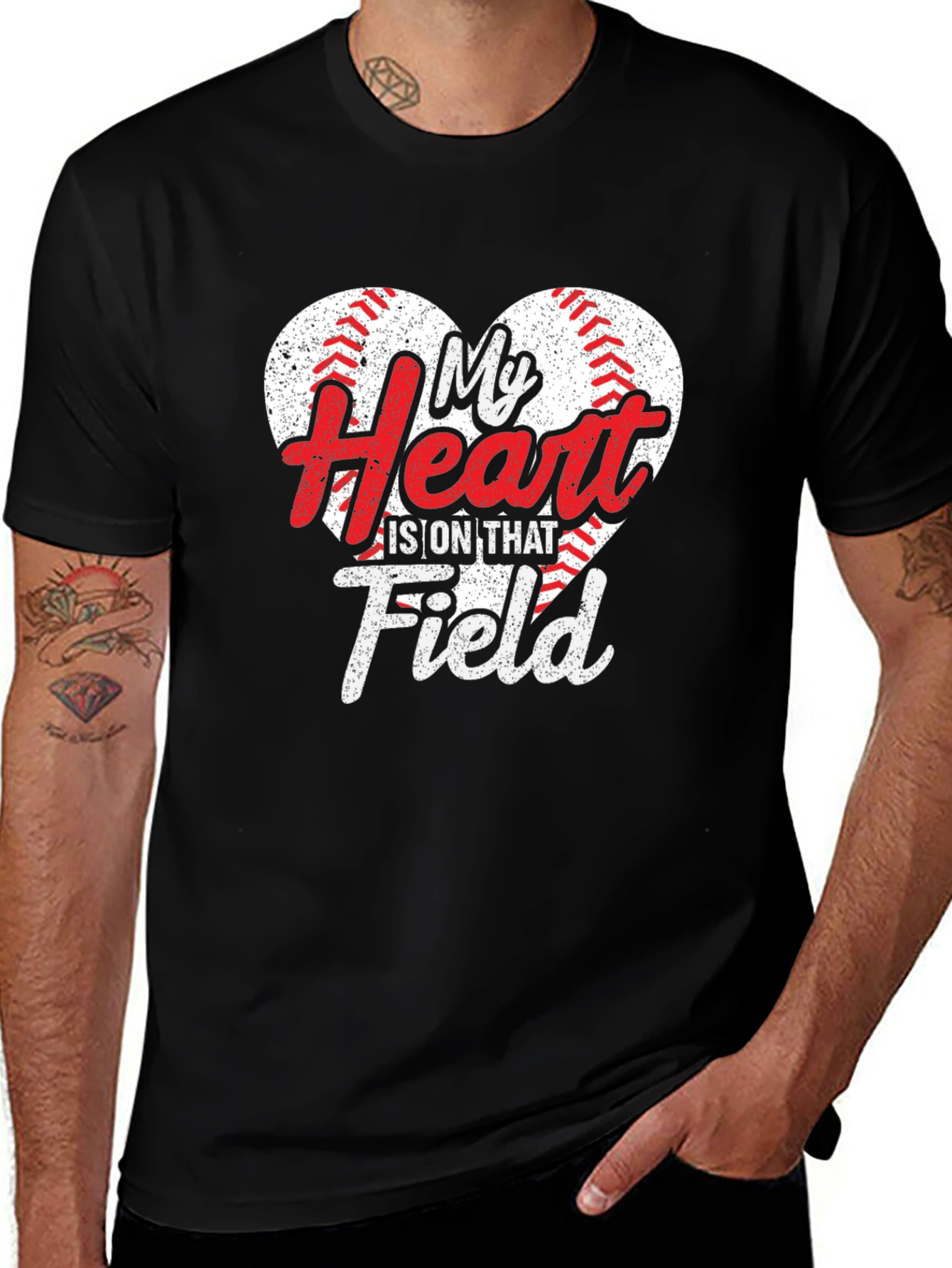 My Heart Is On That Field Baseball T-Shirt