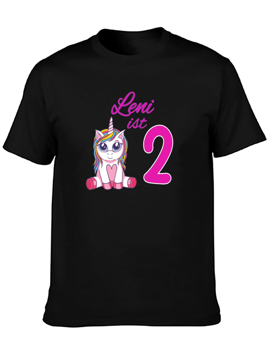 Leni is 2 Unicorn Birthday T-Shirt