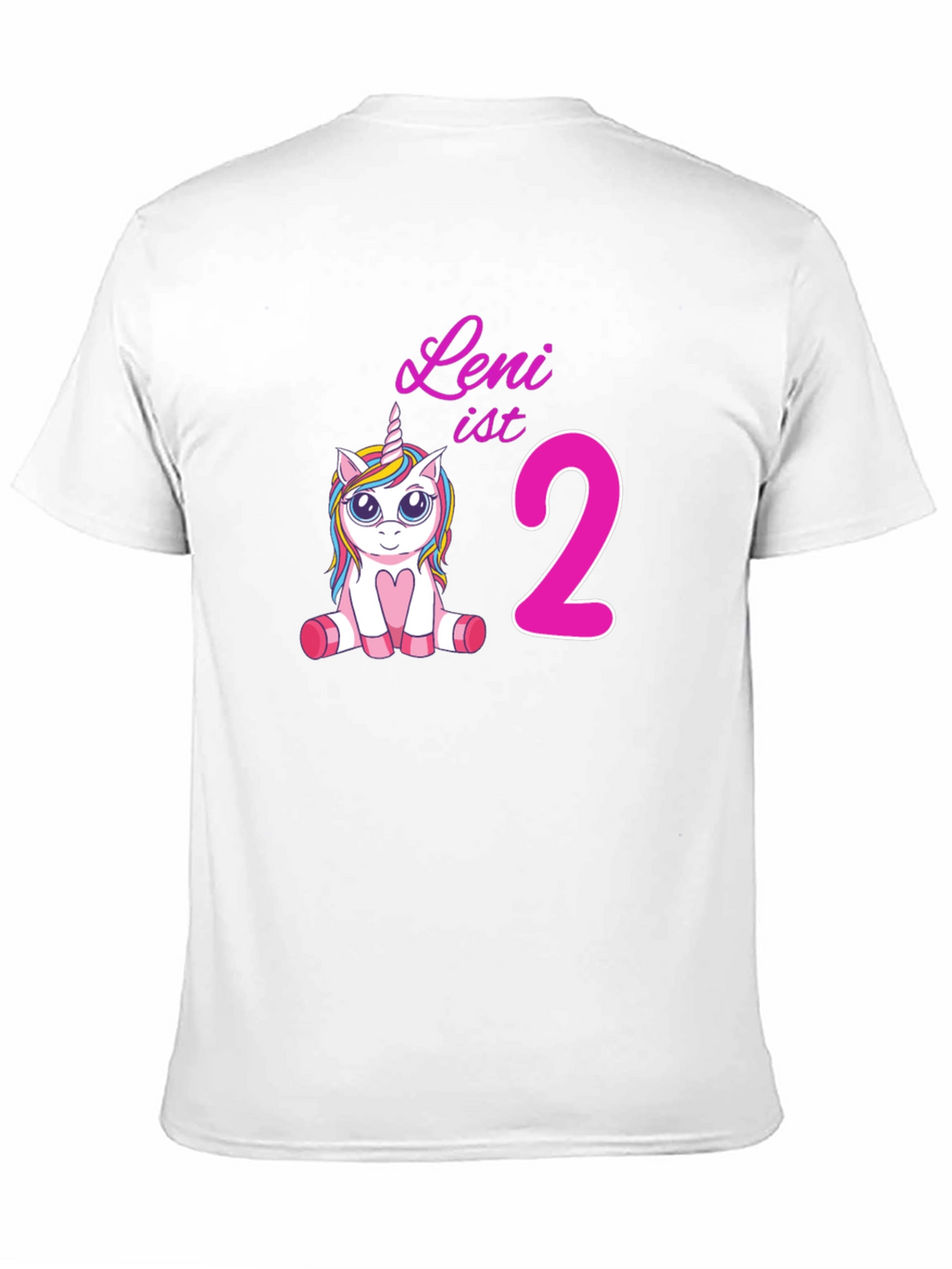 Leni is 2 Unicorn Birthday T-Shirt